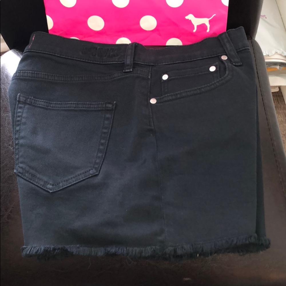 VS PINK High waisted cut off (Navy) shorts